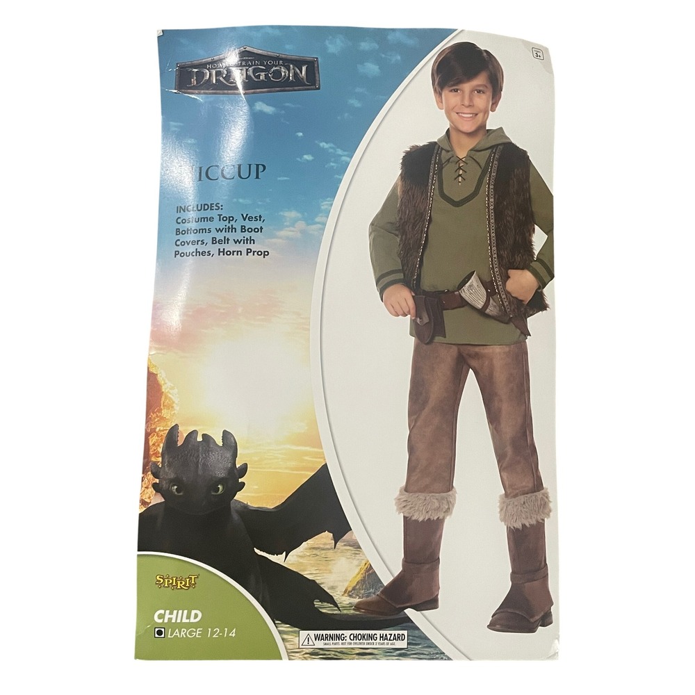 How to Train Your Dragon Hiccup Costume Kids Viking Outfit Belt Boot Covers L